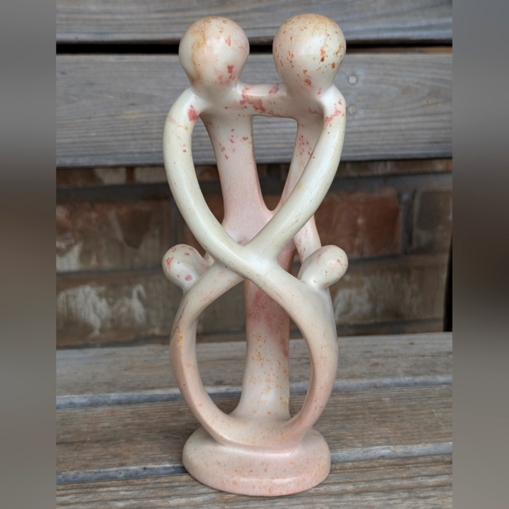 Soapstone Family Unity Sculpture